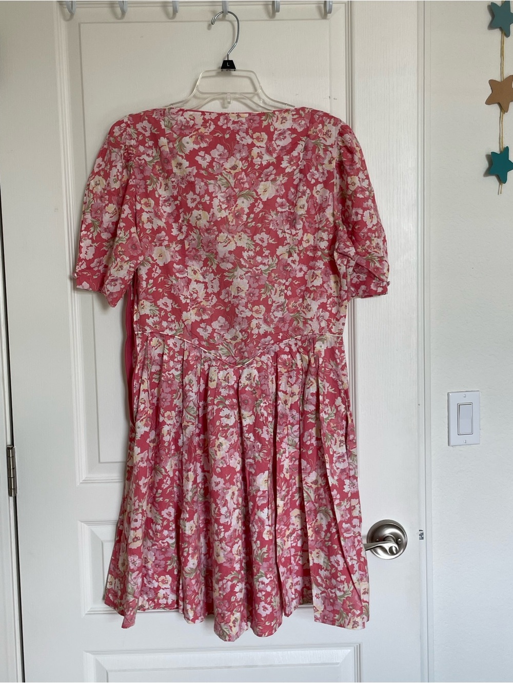 Laura Ashley Pink Floral Button-Front Casual Dress - Picture 2 of 3